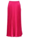 Valentino Garavani Toile Iconographe Pleated Silk Skirt In Red