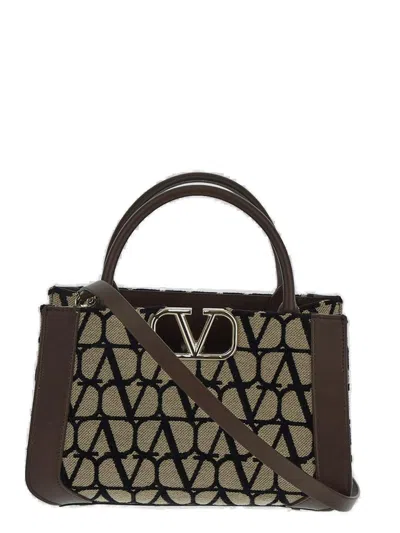 Valentino Garavani Valentino Toile Iconographe Small Top Handle Bag In Multi