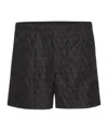 Valentino Nylon Swimsuit With Toile Iconographe Print In Black