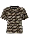 Valentino Toile Iconographe Terry Fabric T-shirt In Black