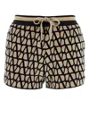 VALENTINO TOILE ICONOGRAPHE TERRY FABRIC SHORTS