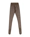 Valentino Toile Iconographe Tights In Brown
