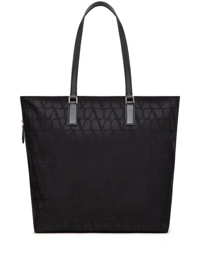 Valentino Garavani Valentino Toile Iconographe Zip Detailed Tote Bag In Purple