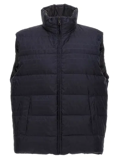 Valentino Down-filled Reversible Gilet In Black