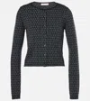 Valentino Grey Toile Iconographe Crew-neck Cardigan In Grau
