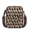 Valentino Toile Iconographe Vlogo Messenger Bag In Black