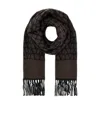 Valentino Toile Iconographe Wool-blend Scarf In Black