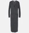 Valentino Toile Iconographe Wool Maxi Dress In Grau
