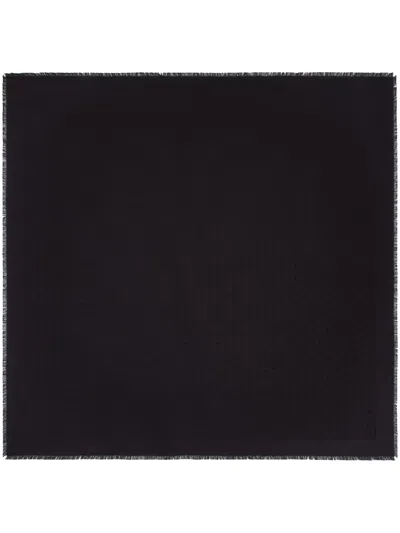 Valentino Toile Iconographe Wool-silk Shawl In Black