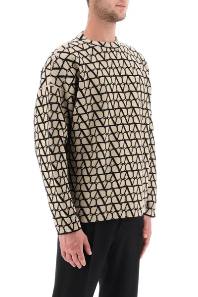 Valentino Toile Iconographe Wool Sweater In Multicolor