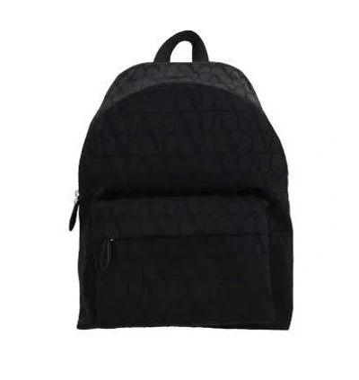 Valentino Garavani Toile Iconographe Backpack In Black