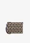 Valentino Toile Iconographe Clutch Bag In Beige