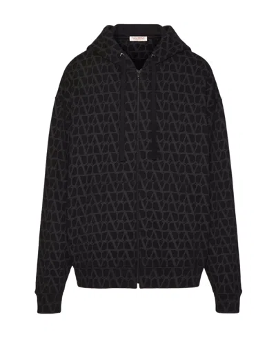 VALENTINO VALENTINO	TOILE ICONOGRAPHE ZIP-UP DRAWSTRING HOODIE
