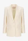 Valentino Tolie Iconographe Pattern Blazer In Ivory