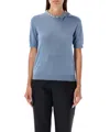 Valentino Bestickter Wollpullover Frau Himmelblau S