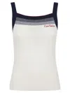 Valentino Top In Lana Avorio Donna In White