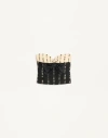 Valentino Printed Strapless Silk Chiffon Top In Noir/bouleau