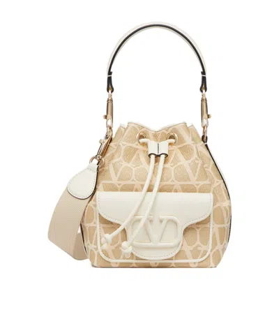 Valentino Garavani Top Handle Shoulder Bag In Nude