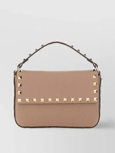 Valentino Garavani Top Handle Studded Cross-body Bag In Neutral