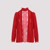 Valentino Long-sleeved Silk Top In M Paris