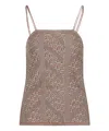 Valentino Womens  Garavani Sleeveless Metallic-knit Top In Multicolor