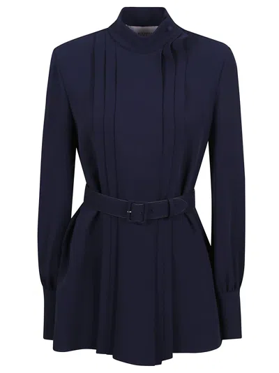 Valentino Top Solid In Indaco