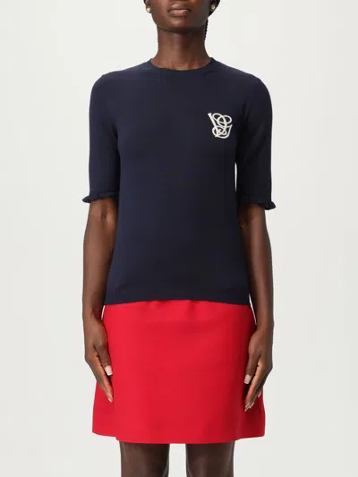 VALENTINO SWEATER VALENTINO WOMAN COLOR BLUE,H13801009