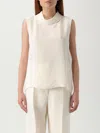 Valentino Draped Neckline Sleeveless Top