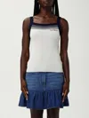 Valentino Top In Lana Avorio Donna In White