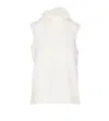 Valentino Draped Neckline Sleeveless Top In White