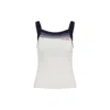 Valentino Sleeveless Knitted Top Striped Detail