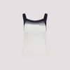 Valentino Sleeveless Knitted Top Striped Detail In White