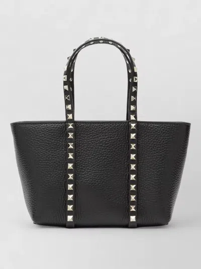 Valentino Garavani Tote Bag Double Handles Studded Textured Finish