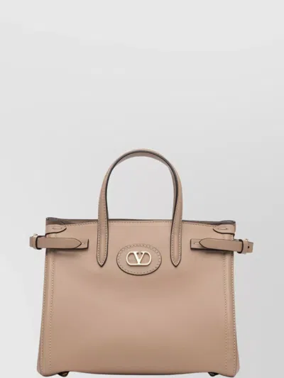 Valentino Garavani Tote Bag With Adjustable Strap And Buckle Detail In Pink