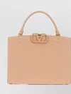 Valentino Tote Leather Shopping Structured Shape In Pink