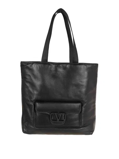 Valentino Garavani Tote Noir In Black