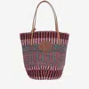 Valentino Vlogo Signature Raffia Tote Bag In Multicolornaturalcamelselleria