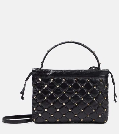 Valentino Garavani Tote Rockstud Spike Mini Aus Leder In Schwarz