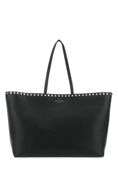 Valentino Garavani Tote Rockstud Vit.st. In Nero