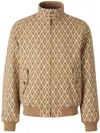 Valentino Mens  Logo-embroidered Relaxed-fit Wool Bomber Jacket In Brown