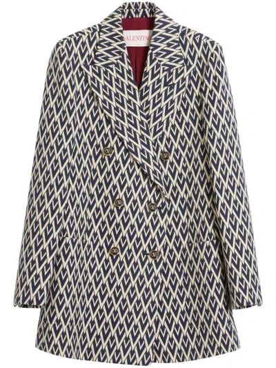 Valentino Toute La V Coat In Nottecrema