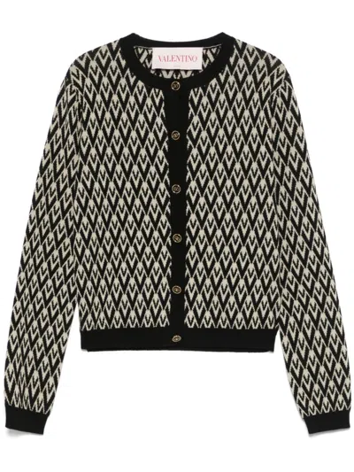 VALENTINO TOUTE LA V CARDIGAN - WOMEN'S - VIRGIN WOOL