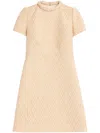 Valentino Toute La V Lurex Jacquard Mini Dress In Neutrals