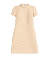 Valentino Toute La V Lurex Jacquard Mini Dress In Nude
