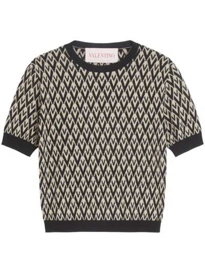VALENTINO TOUTE LA V JACQUARD SWEATER