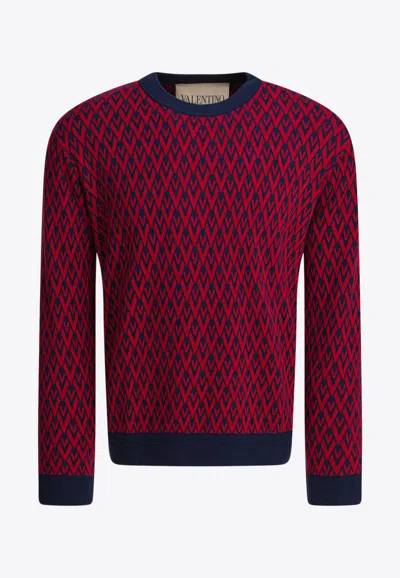 VALENTINO TOUTE LA V JACQUARD SWEATER