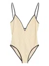 Valentino Toute La V Jacquard Swimsuit In White