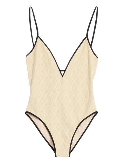 VALENTINO TOUTE LA V JACQUARD SWIMSUIT