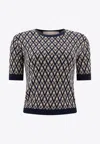 Valentino Garavani Toute La V Jacquard Virgin Wool Sweater