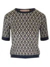 Valentino Garavani Toute La V Jacquard Virgin Wool Sweater